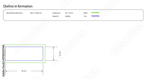 Blister Pack Plastic Flexible Packaging Mockup 90x33 mm | Medicine, Pill, Tablet Packaging Design Template 