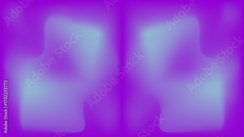 Abstract purple and blue gradient background with mirrored symmetrical shapes on either side of center