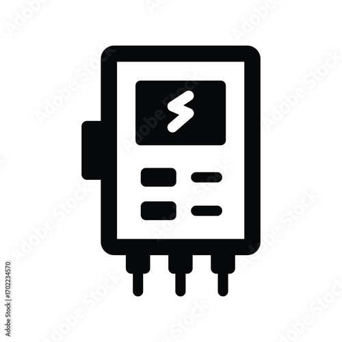 fuse box glyph icon illustration vector graphic.eps
