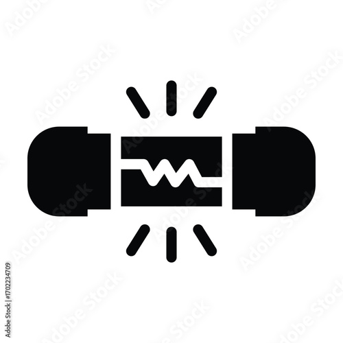 Fuse glyph icon illustration vector graphic.eps