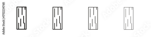 Wood board icon vector graphics. black style vector icons