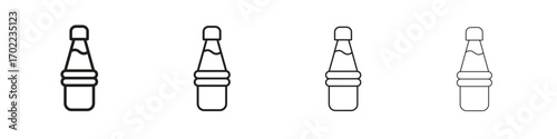 Water bottle icon vector graphics. black style vector icons