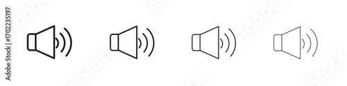 Volume icon vector graphics. black style vector icons