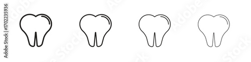 Tooth icon vector graphics. black style vector icons