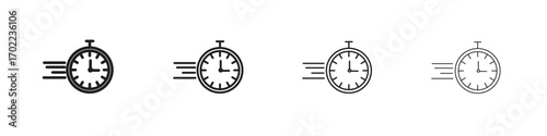 Time fast icon vector graphics. black style vector icons
