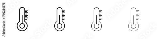 Thermometer half icon vector graphics. black style vector icons