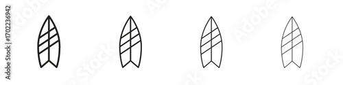 Surfing icon vector graphics. black style vector icons