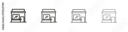 Store icon vector graphics. black style vector icons
