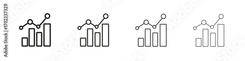 Stats icon vector graphics. black style vector icons