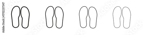 Soles icon vector graphics. black style vector icons