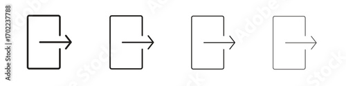 Sign out icon vector graphics. black style vector icons
