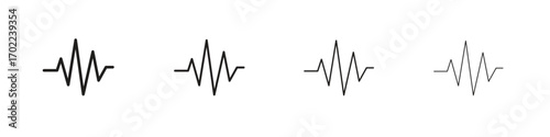 Pulse icon vector graphics. black style vector icons
