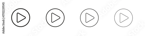 Play icon vector graphics. black style vector icons