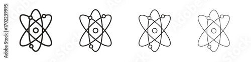 Physics icon vector graphics. black style vector icons