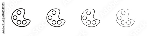 Palette icon vector graphics. black style vector icons