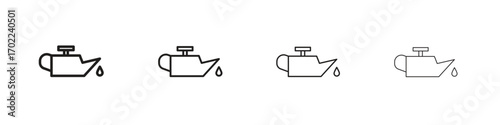 Oil can icon vector graphics. black style vector icons