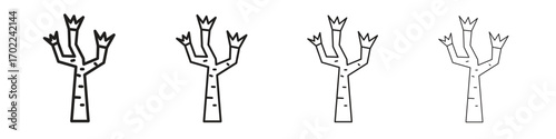 Joshua tree icon vector graphics. black style vector icons