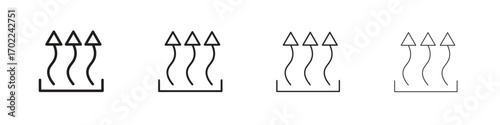 Heat icon vector graphics. black style vector icons