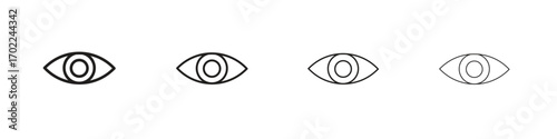Eye icon vector graphics. black style vector icons