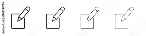 Edit icon vector graphics. black style vector icons