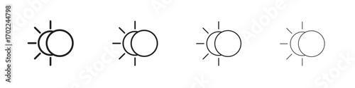 Eclipse icon vector graphics. black style vector icons