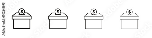 Donate icon vector graphics. black style vector icons