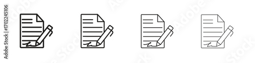Document signed icon vector graphics. black style vector icons