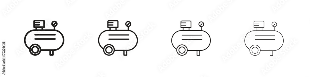 Obraz premium Compressor icon vector graphics. black style vector icons