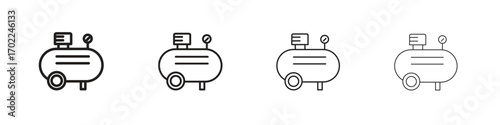 Compressor icon vector graphics. black style vector icons
