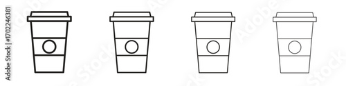Coffee icon vector graphics. black style vector icons