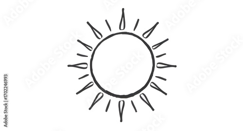 sun icon vector, radiant sun circle, stylized heat icon, solar power symbol, summer day element, eco sun design, light beam graphic, sunshine outline, nature rays vector, decorative sunrise, heat sour
