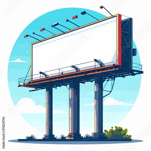 Blank Billboard Standing Tall Outdoors Advertising Medium