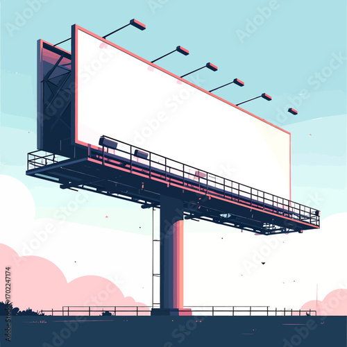 Large Outdoor Advertising Billboard Structure for Commercial Messaging