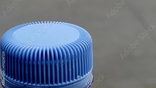 close up of a blue water pump