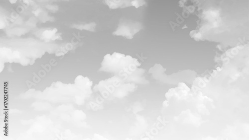 Black clouds hanging in the sky are a sign of overcastity. Vector illustration.