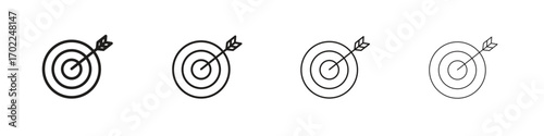Bullseye icon vector graphics. black style vector icons