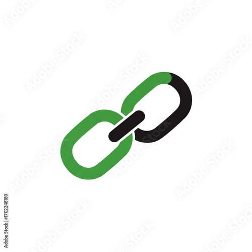 Flat Vector Link Icon for Coding & Web Design