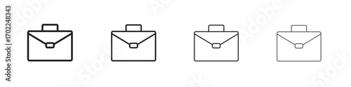 Briefcase icon vector graphics. black style vector icons