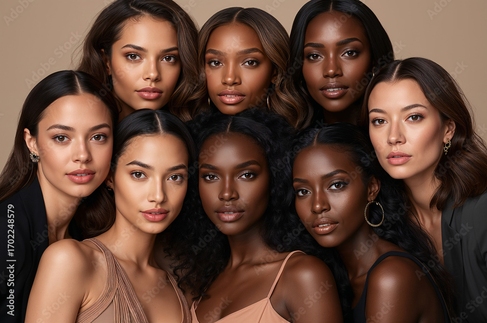 Obraz premium Portrait of a Diverse Group of Young Adults with Different Ethnicities