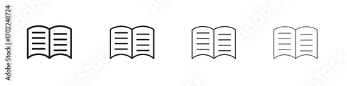 Book icon vector graphics. black style vector icons