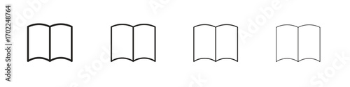 Book icon vector graphics. black style vector icons
