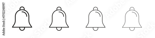 Bell icon vector graphics. black style vector icons