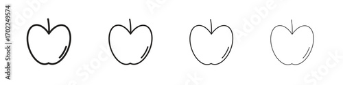 Apple icon vector graphics. black style vector icons
