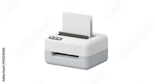Printer with Paper, Office Equipment