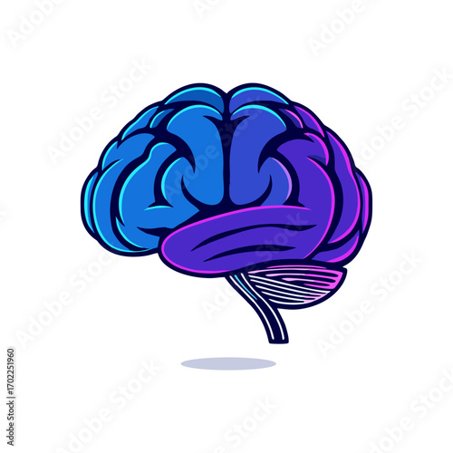 Creative colorful brain vector illustration