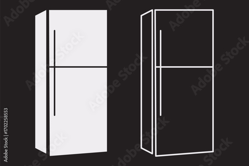 Fridge icon. fridge vector icons for web design isolated on white background eps 10