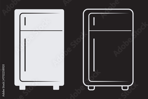Fridge icon. fridge vector icons for web design isolated on white background eps 10