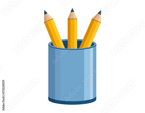 Minimal Pencil Holder Vector Icon