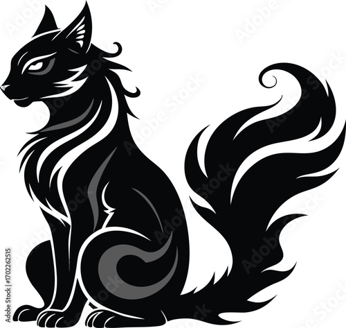 Black and white cats and