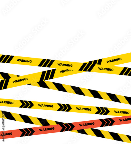 Warning tape, danger tape, caution tape, under construction. Vector illustration, warning tape, white background, warning taps